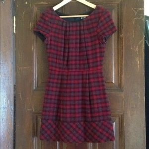BCBG Paris Plaid wool dress